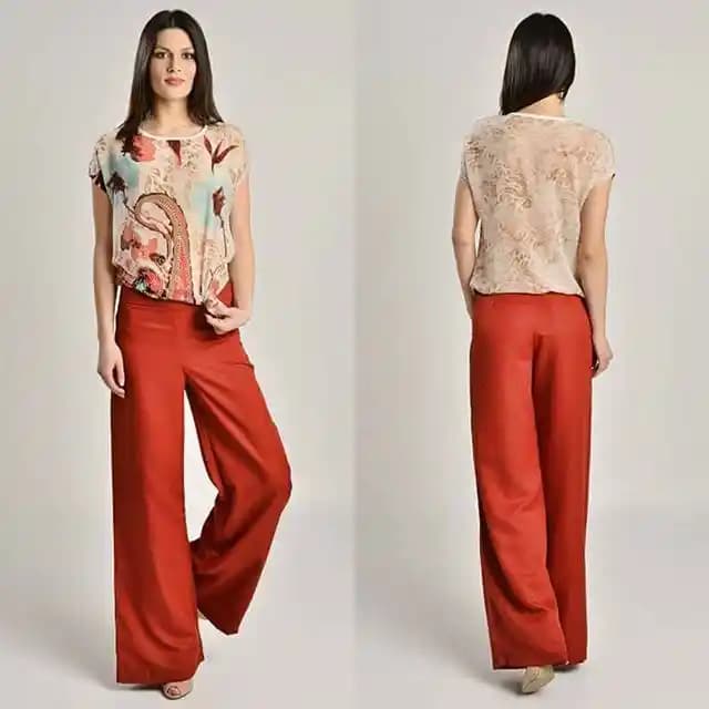 Kiremit Rengi Pantolon Kombinleri Kadın İçin Şık ve Doğal Toprak Tonları Uyumu