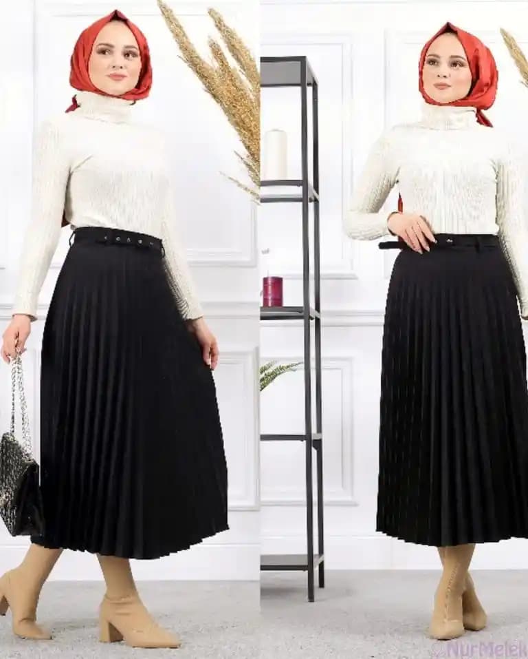 Siyah Pileli Etek Kombinleri: Zarif ve Çok Yönlü Moda Seçenekleri