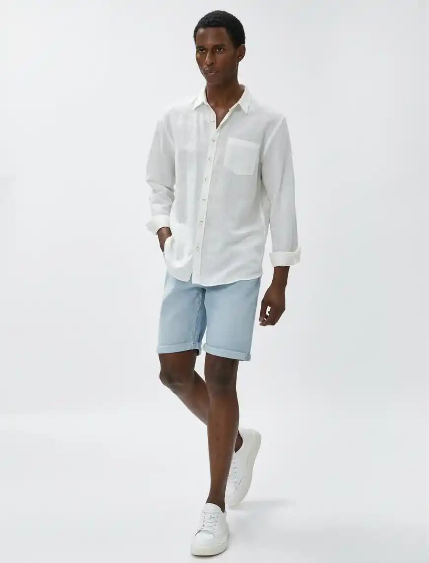 Erkek Modasında Mavi Kot Şort: Stil ve Konforun Uyumuyla Yaz Trendleri