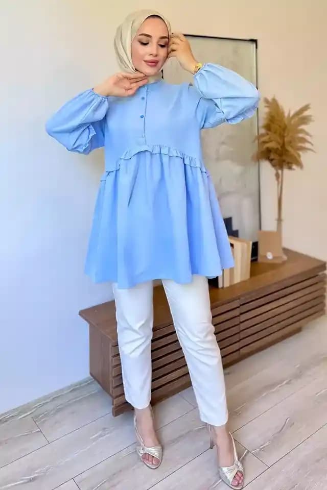 Mavi Tesettür Gömlekler: Şıklık ve Konforu Bir Arada Sunan Moda Trendleri