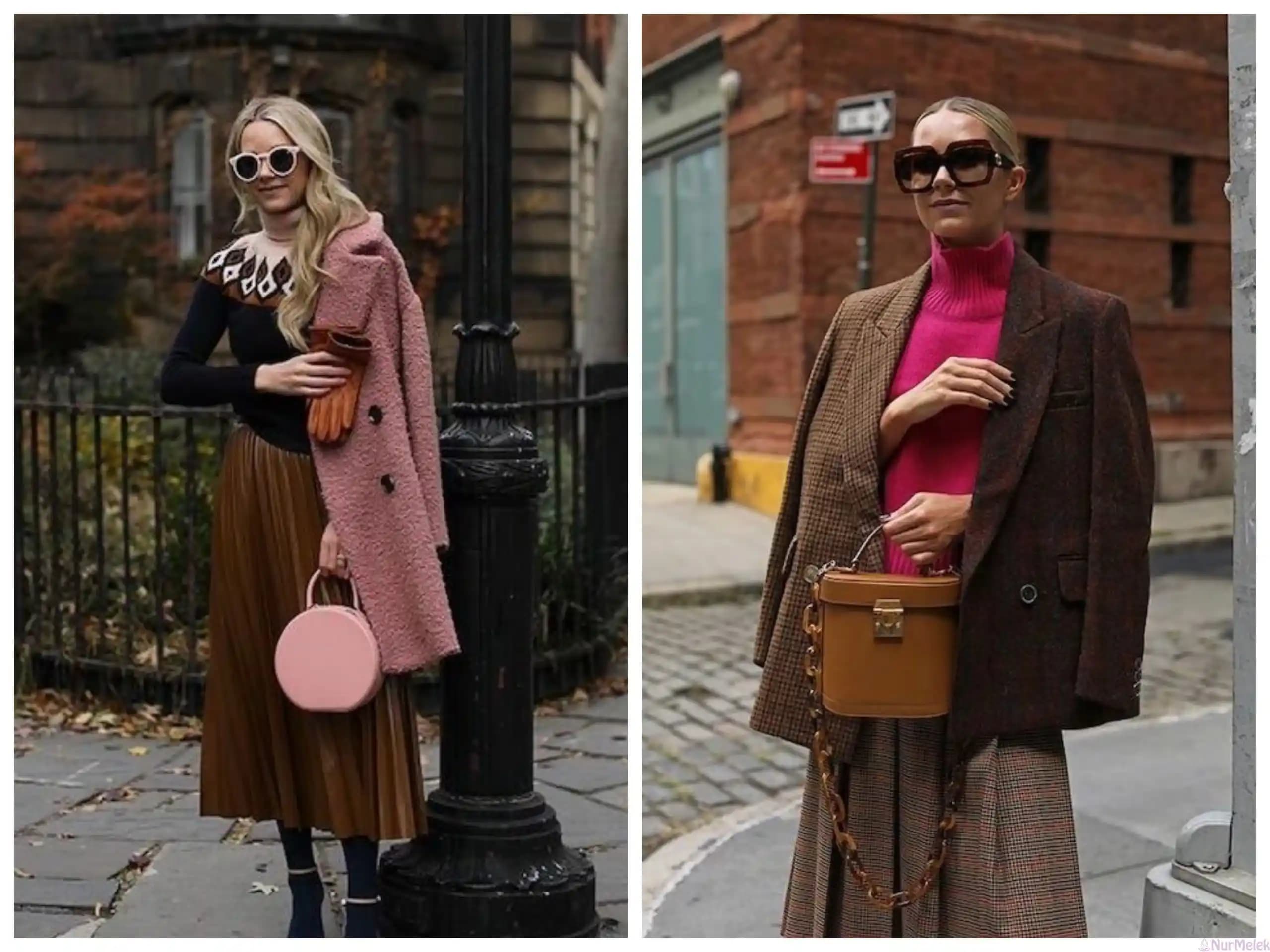 Pembe ve Kahverengi Renk Uyumuyla Şık ve Zarif Moda Kombinasyonları