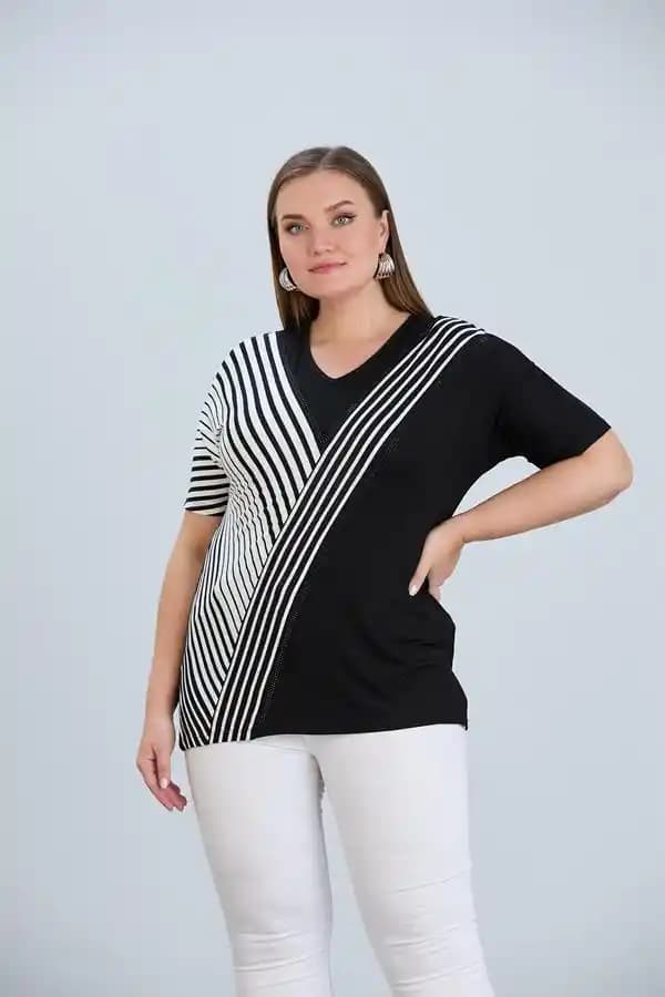 Siyah Beyaz Çizgili Bluz Modelleri: Zamansız Şıklık ve Moda Trendleri 2024