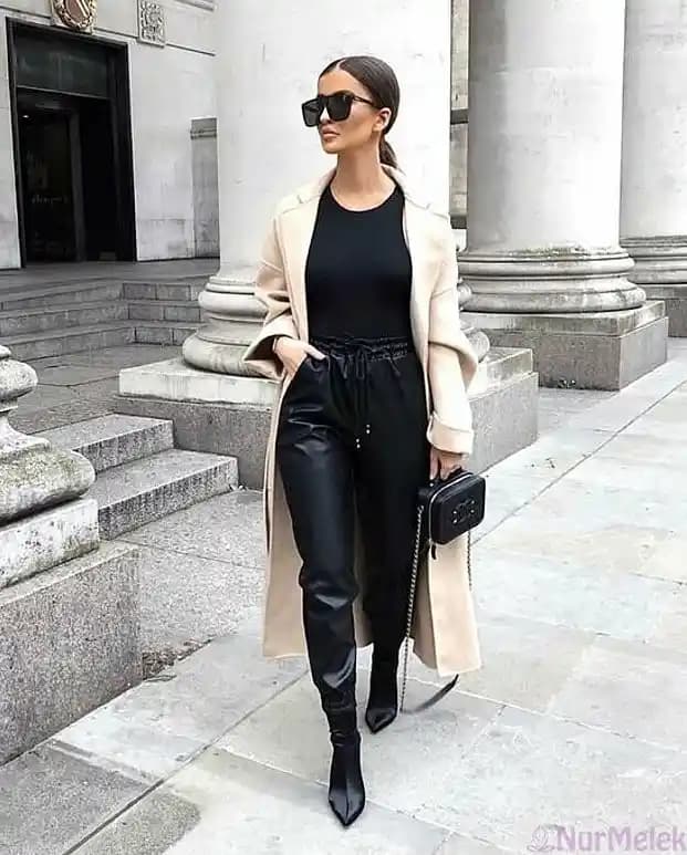Siyah Deri Pantolon Kombinasyonları ve Moda İçin Stil İpuçları