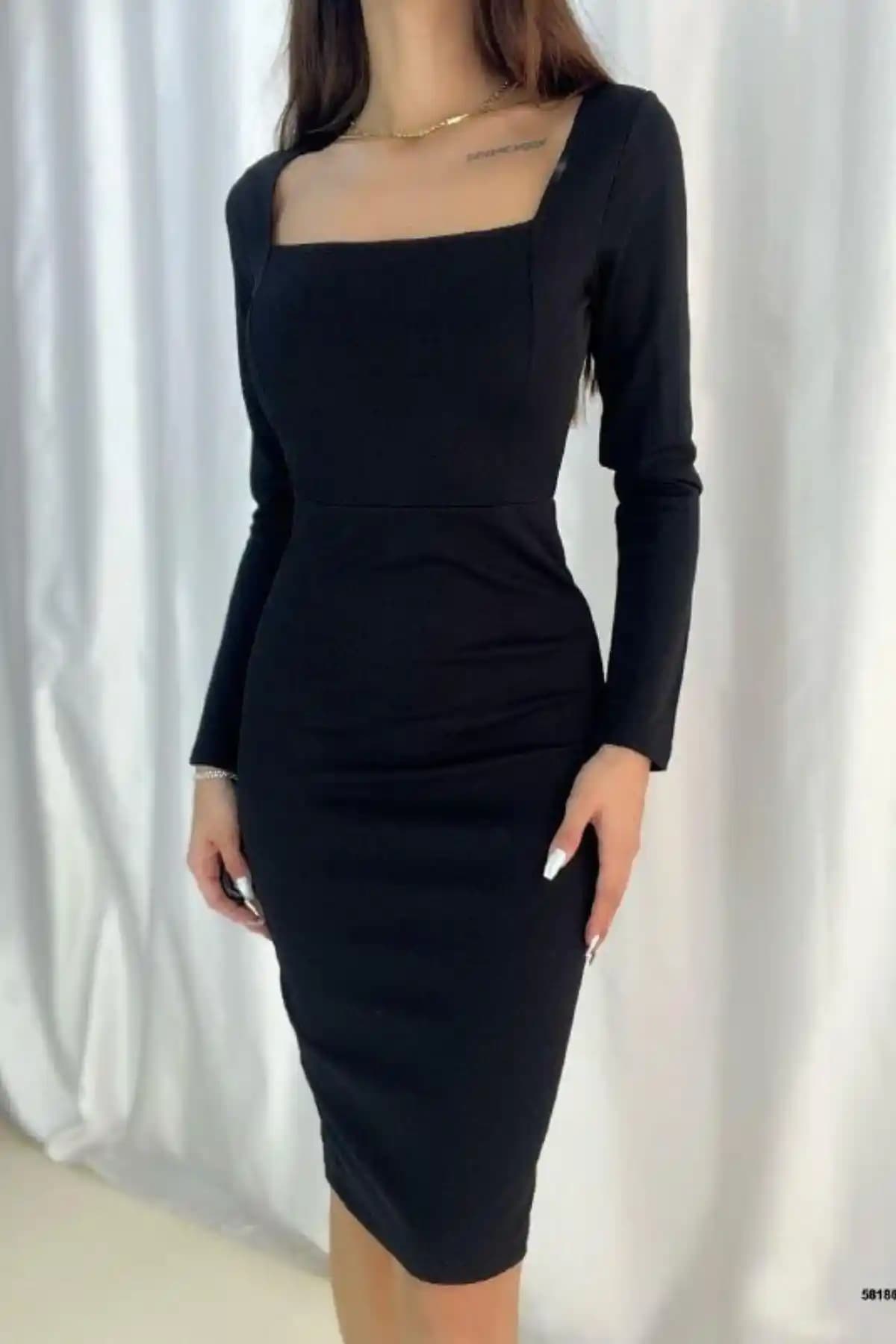 Siyah Elbise ve Kare Yaka Trendleriyle Zamansız Şıklık Yaratmanın Yolları