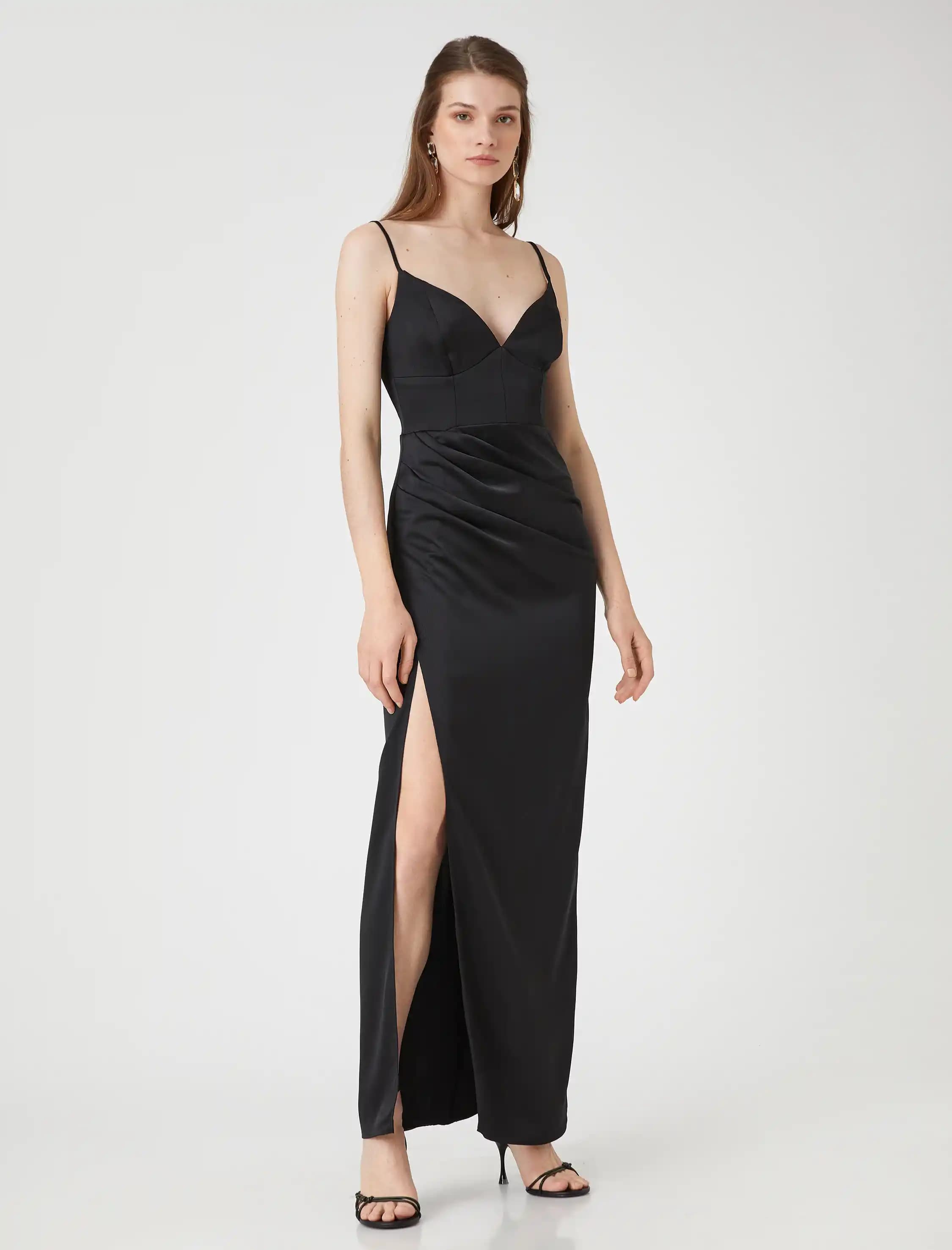 Siyah Saten Yırtmaçlı Elbise Seçenekleri ve Stil İpuçları 2023