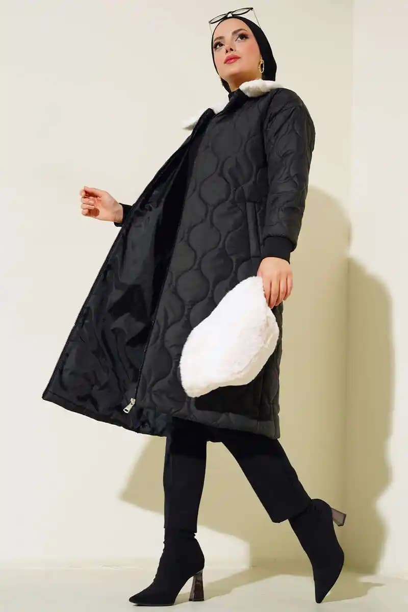 Yakasında Kürk ve Kapitone Detaylı Montlar: Kışın Şıklığını ve Fonksiyonelliği Bir Arada Sunar