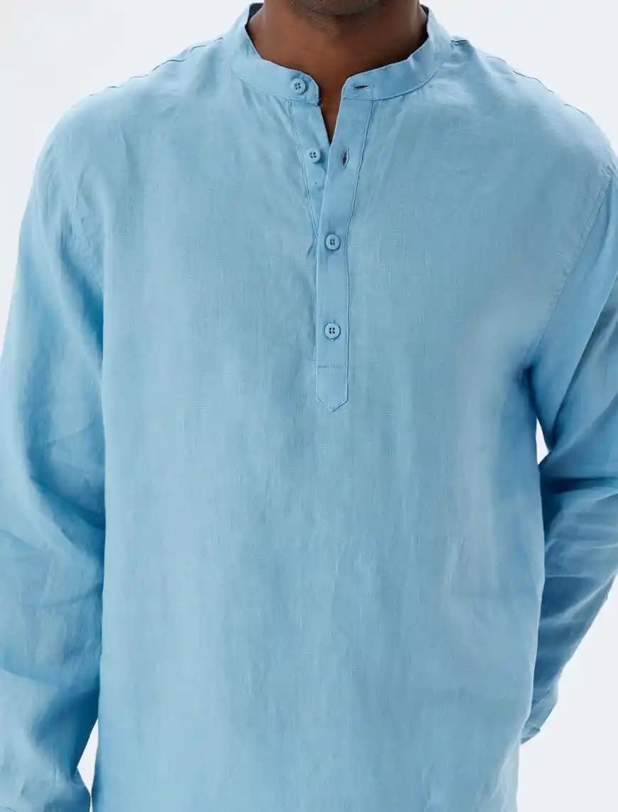 Yakasız Uzun Kollu Erkek Gömlekleri: Modern Stil ve Fonksiyonellik İçin En İyi Seçenekler