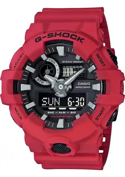 Casio GA-700-4ADR Erkek Spor ve Şık Kol Saati Modern Tasarım ve Dayanıklılık