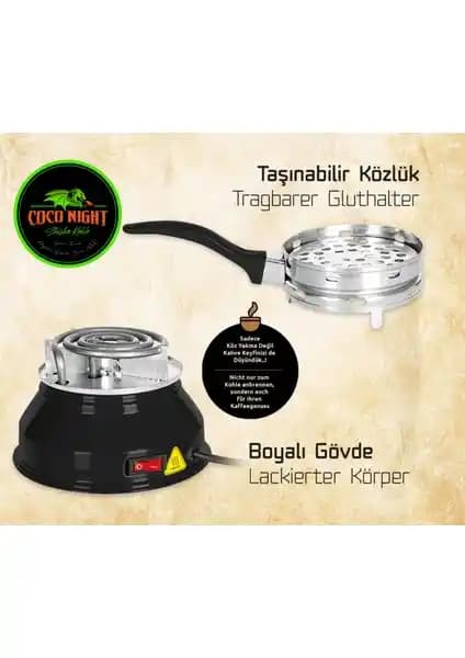 Coco Night Taşınabilir Közlük ve Közmatik: Pratik ve Şık Nargile Aksesuarı