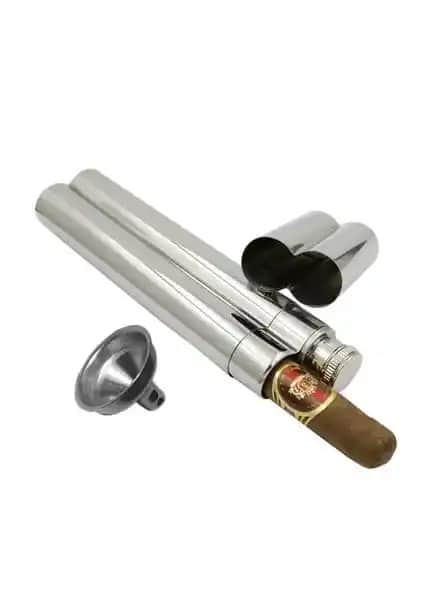 Falconetti Çelik 2'li Kapaklı Puro Kılıfı ve İçki Matarası PS01 İnceleme ve Özellikleri