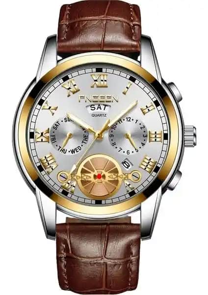 Fngeen 4001 Erkek Deri Kordonlu Su Geçirmez Kuvars Kol Saati Detayları ve Kullanıcı Yorumları