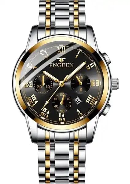 Fngeen 4006 Erkek Mekanik Su Geçirmez Kuvars Kol Saati Günlük ve Şık Kullanım İçin