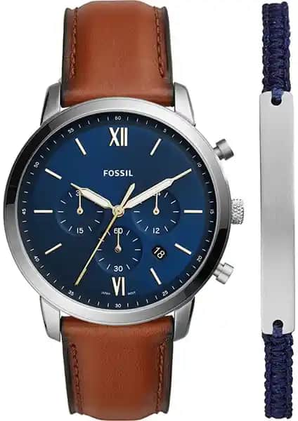 Fossil FFS5708SET Erkek Saat ve Bileklik Seti Günlük ve Özel Kullanım İçin Şık Tasarım
