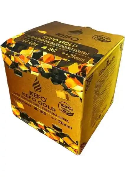 Kefo Gold Hindistan Cevizi Kömürü: Doğal ve Yüksek Kalite Nargile Kömürü Ürünü