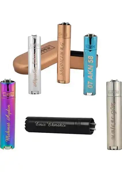 Kişiselleştirilebilir Metal Alaşımlı Şık Çakmak Hediye Seçenekleri 75-90 Karakter