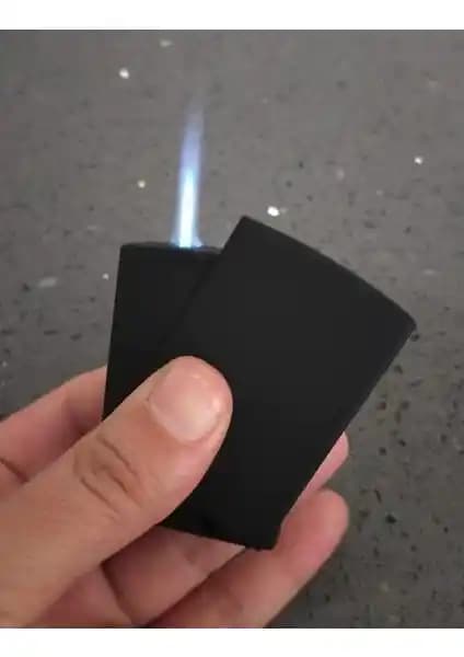 Mobgift Yana Kaydırmalı Gazlı Çakmak Turbo Pürmüzlü Rüzgar Kesen Modern Tasarım