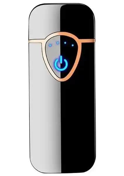 Modern ve Güvenli Alevsiz Şarjlı Elektronik Çakmak Siyah - Pratik ve Şık Tasarım