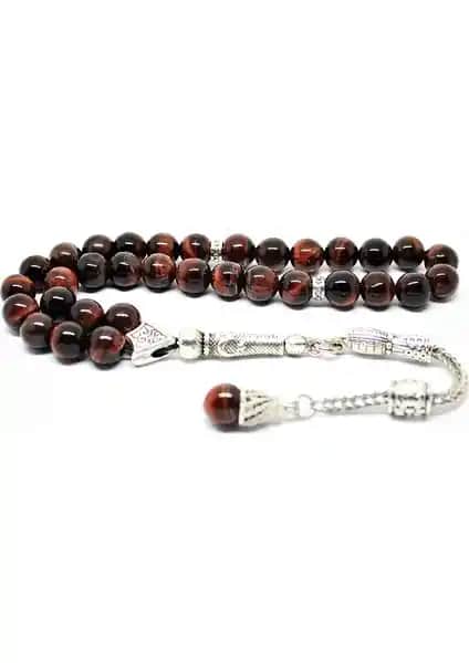 Nurberk Kaplan Gözü Tesbih Doğal Taşlardan Zarif ve Özel Tasarım Bir Takı Parçası