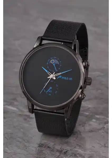 POLO55 Erkek Takvimli Deri Kordon Saatleri Şıklık ve Fonksiyonellik Bir Arada