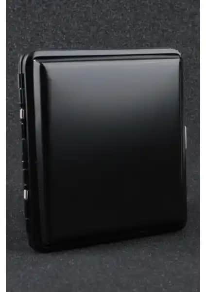 Silvio Monetti Kare Siyah Mat Metal Sigara Tabakası Modern ve Dayanıklı Tasarım