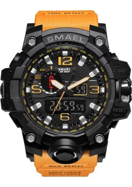 Smael 1545 Dijital Spor Kol Saati Siyah Turuncu Modern Tasarım ve Fonksiyonellik