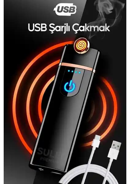 Suled Şarjlı Çakmak USB Şarjlı Pro Serisi Kamp ve Outdoor Aktiviteleri İçin Yenilikçi Çözüm