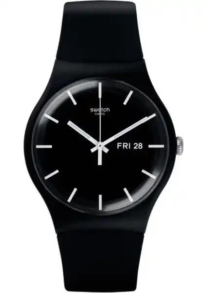 Swatch Mono Black Again Erkek Kol Saati SO29B704 Şıklık ve Fonksiyonellik Bir Arada