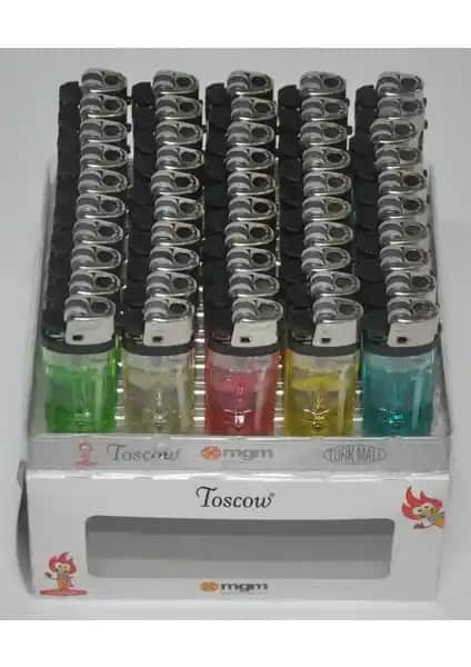 Toscow Taşlı Çakmak: Renkli ve Şık Tasarımıyla Günlük Kullanım İçin Uygun Çakmak Modeli