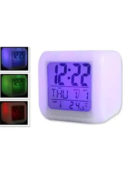 Wildlebend 7 Renk Değiştiren Dijital Küp Saat: Çok Fonksiyonlu ve Göz Alıcı Tasarım