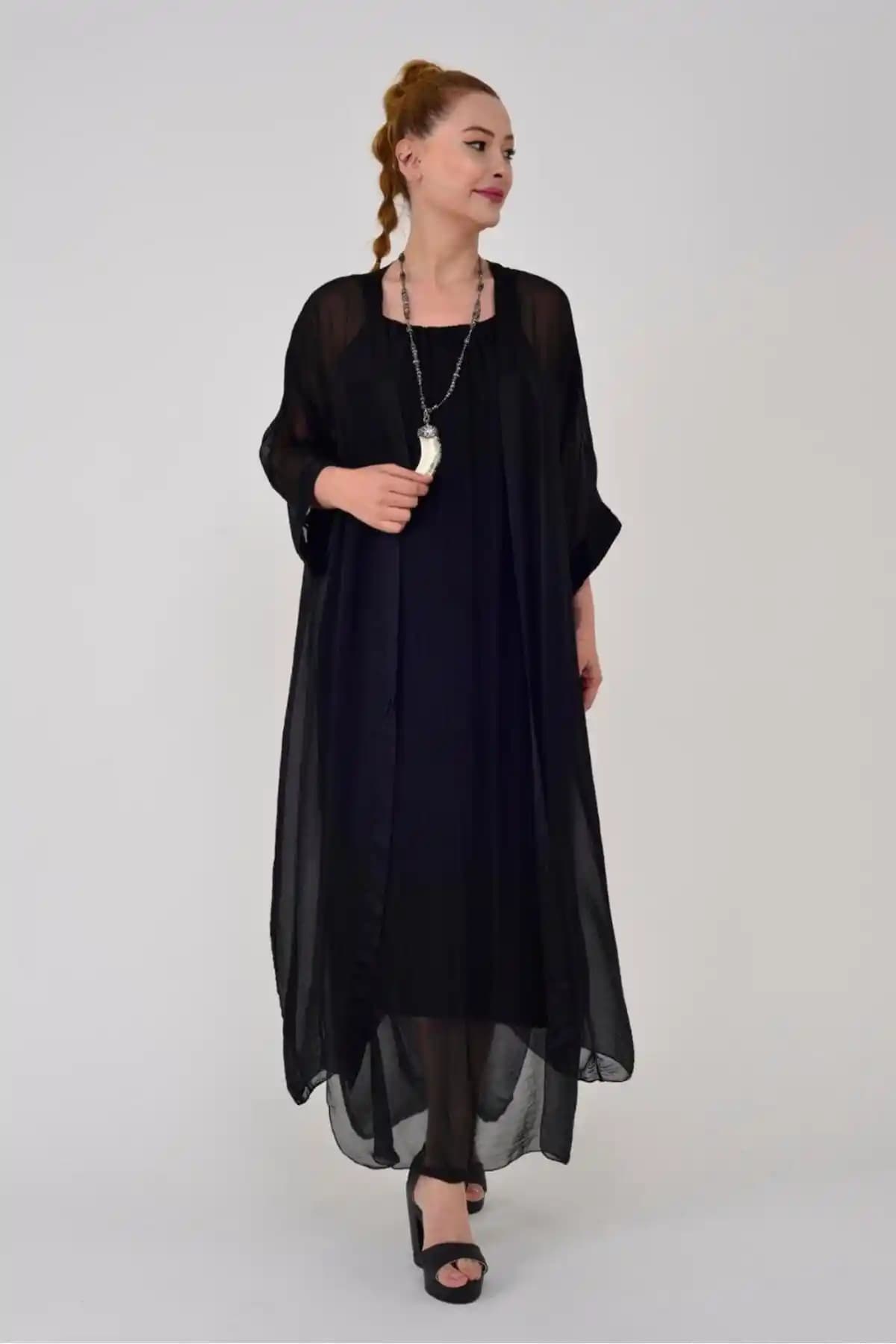 Eren Style Askılı İpek Elbise ve Kap 2'li Takım Modern ve Şık Yaz Giyim Seçeneği