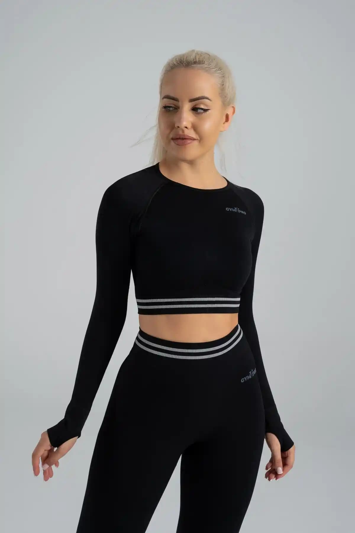 GYMXPRO Dikişsiz Seamless Sporcu Uzun Kollu Crop: Modern ve Fonksiyonel Spor Giyim Seçeneği
