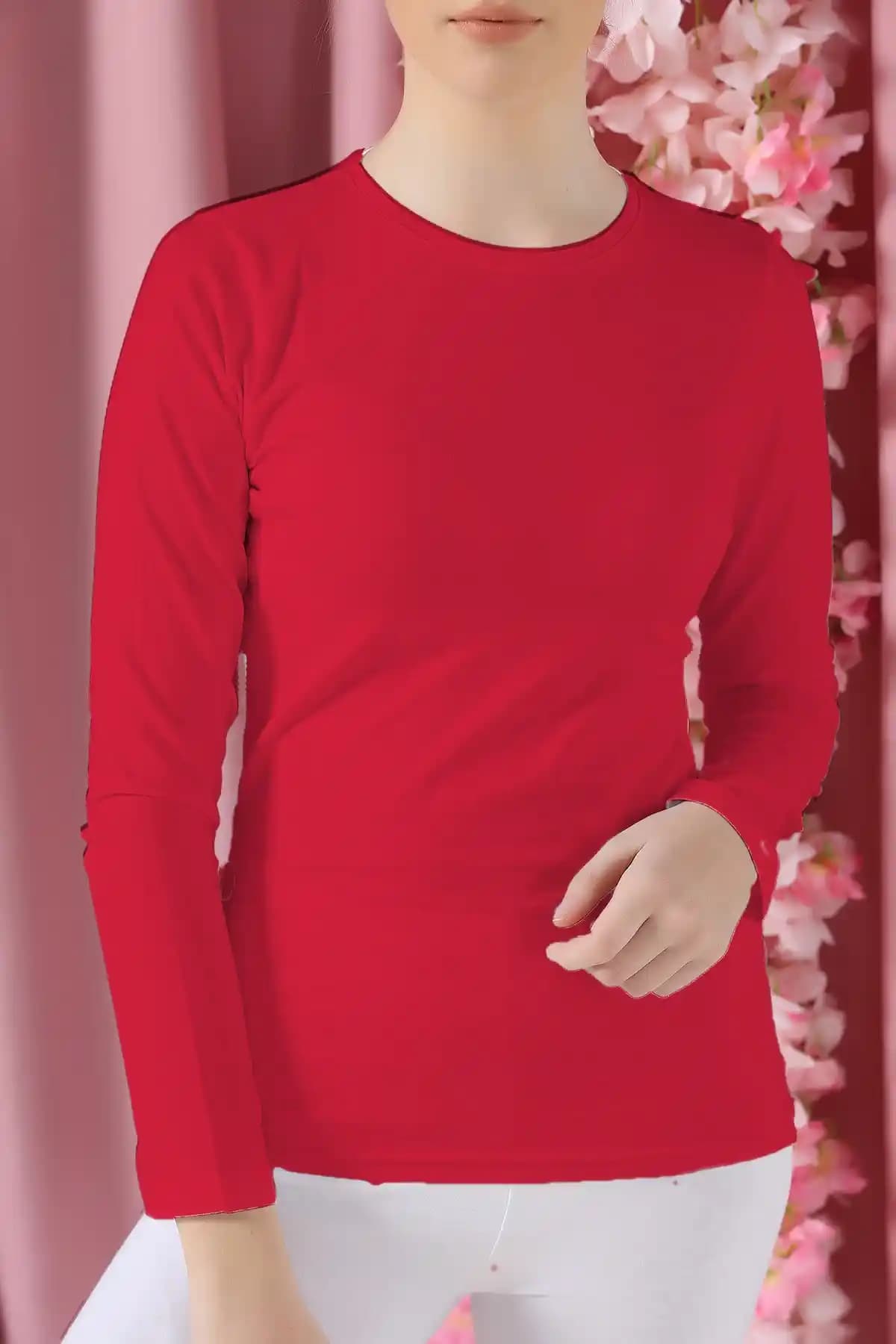 LEN10 Bisiklet Yaka Uzun Kollu Body Günlük Kullanım ve Şık Kombinler İçin Uygun