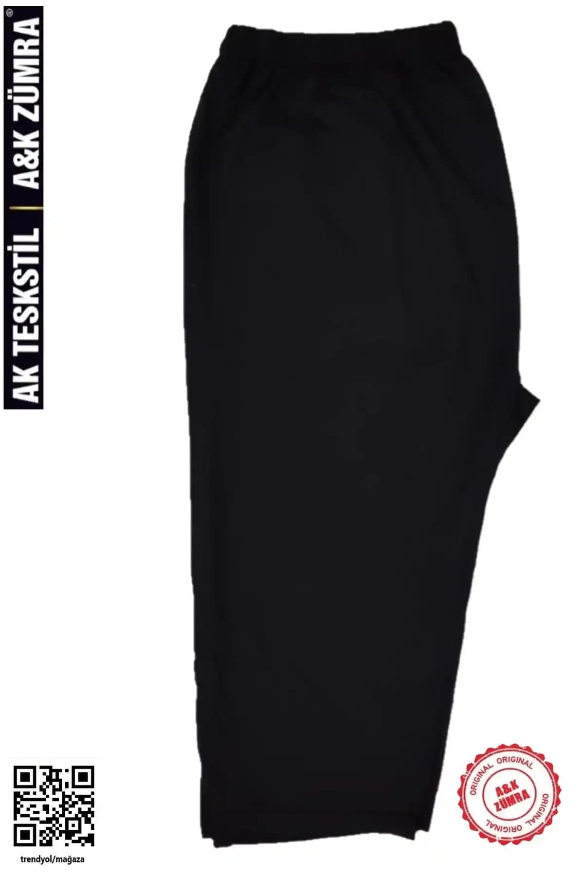 A&K ZÜMRA Kadın Penye Diz Altı Düz Kapri Büyük Beden Rahat ve Şık Ev Giyim Ürünü