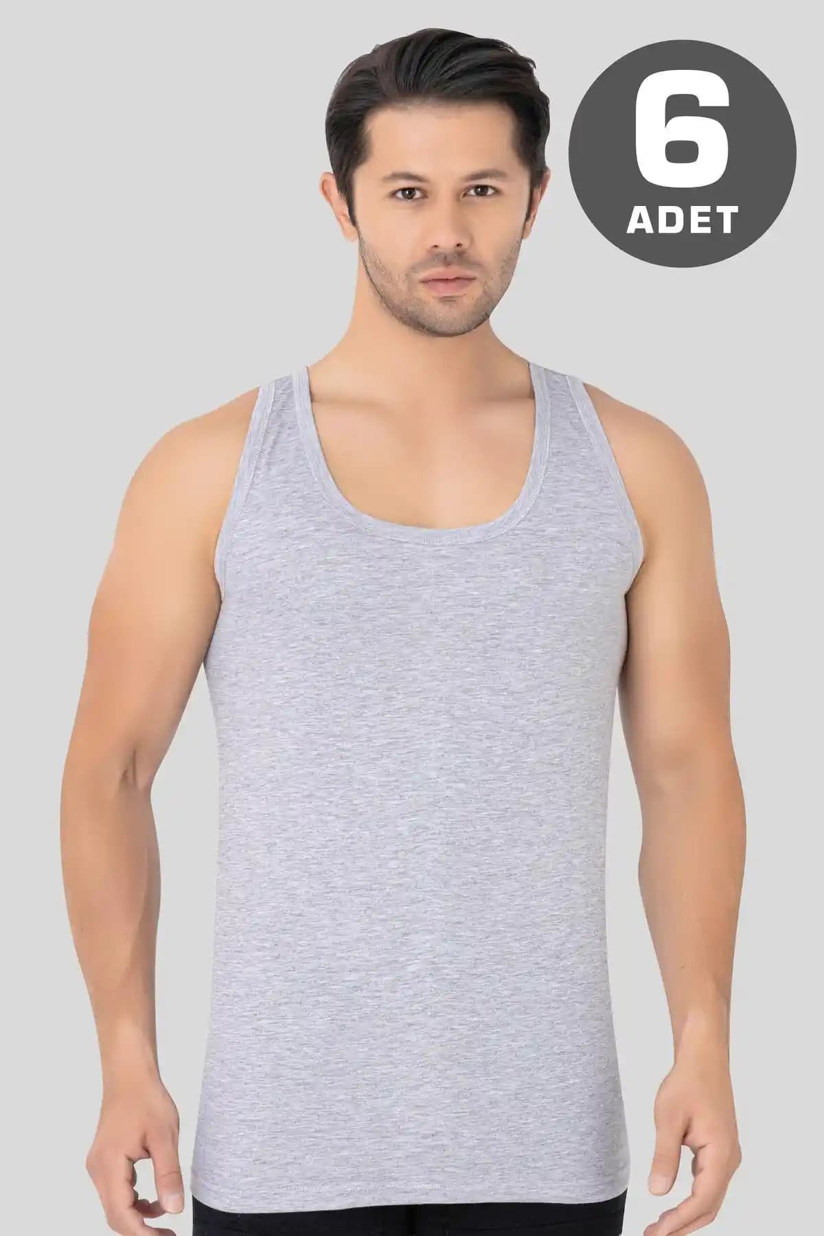 Arma Yıldız 6'lı Paket Gri Erkek Atlet: Konforlu ve Dayanıklı Pamuklu İç Giyim