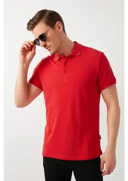 Buratti %100 Pamuk Düğmeli Polo T Shirt Erkek Modeli - Rahat ve Şık Tasarım