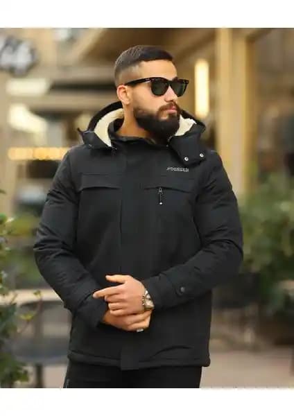 Doxger Kışlık Erkek Mont: Su İtici, Peluş Kürklü ve Seyyar Kapüşonlu 2022 Model