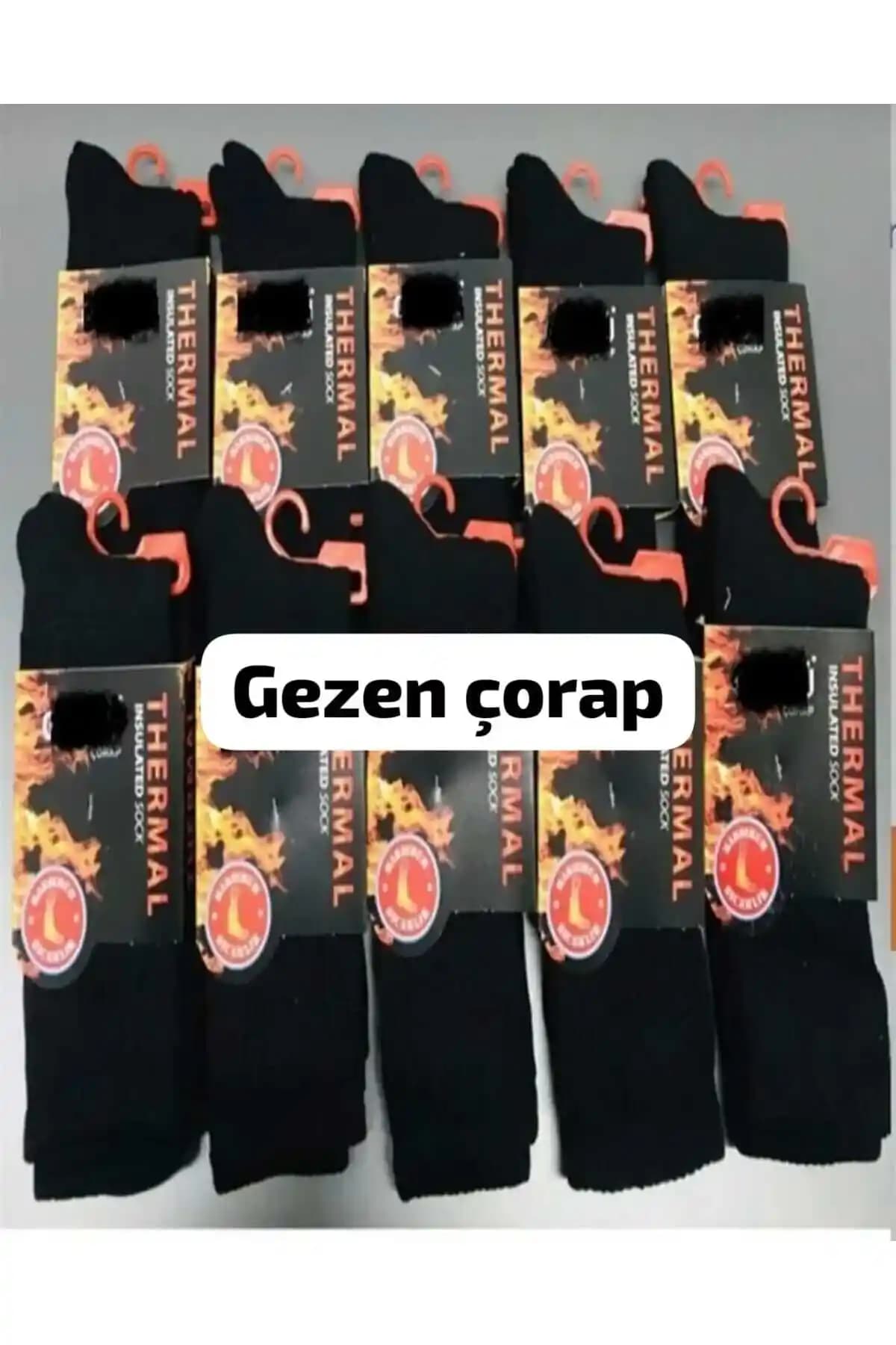 Gezen Çorap Dikişsiz Siyah Termal 10 Çift: Konforlu ve Dayanıklı Kışlık Çoraplar