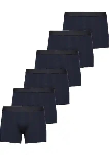 John Lion Erkek Premium Likralı 6'lı Lacivert Boxer Seti: Konfor ve Şıklık