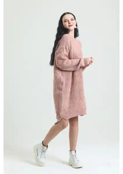 Moda Tekcan Oversize Triko Elbise Yeni Sezon Kadın Modasında Rahat ve Şık Seçenek