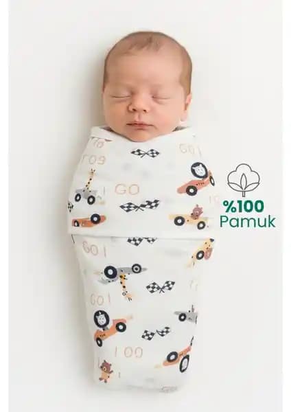 Nilmera Erkek Bebek Kundak: Organik Pamuklu, Ergonomik ve Fermuarlı Yenidoğan Uyku Tulumu