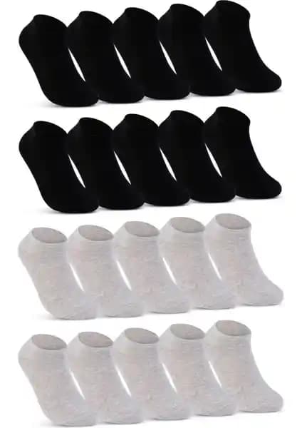 Sockshion Bay ve Bayan Pamuklu Bilek Boy Patik Çorap 20'li Paket - Konforlu ve Ekonomik