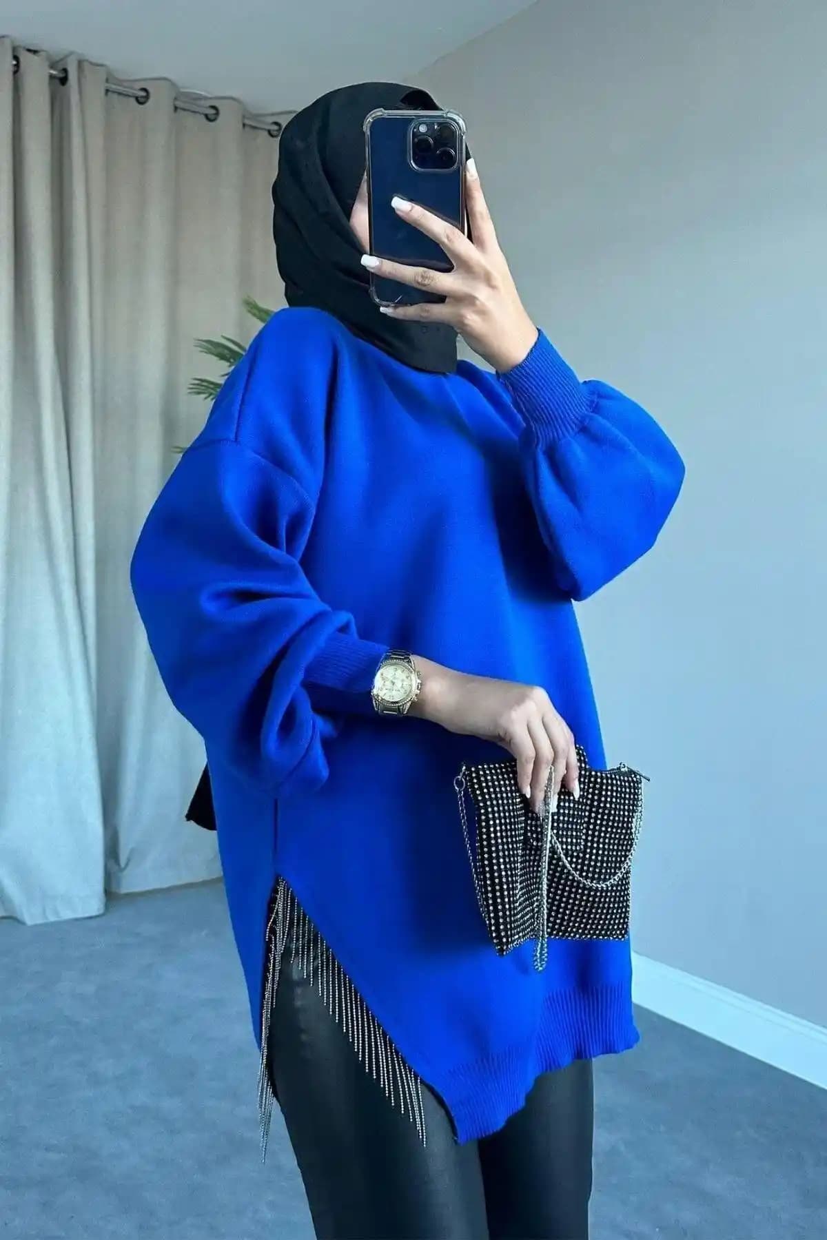 Şule Giyim Yarı Zincirli Triko Kazak Haki: Şıklık ve Rahatlık Bir Arada