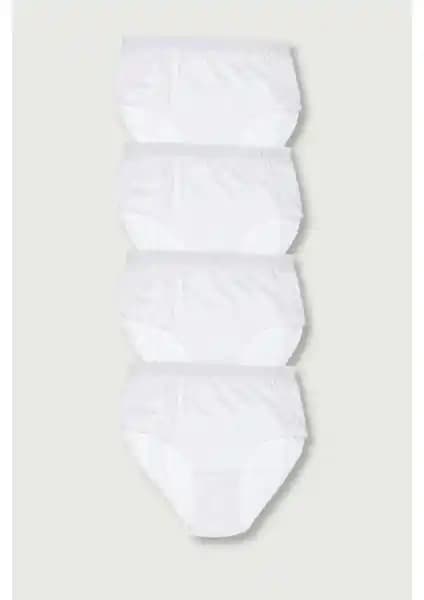 Tutku 4'lü Paket Yüksek Bel Pamuk Ribana Kadın Bato Külot - Konfor ve Kalite