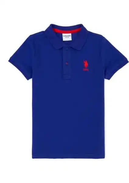 U.S. Polo Assn. Erkek Çocuk Mavi Tişört Basic 50262958-VR212 Rahat ve Şık Tasarım