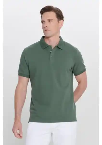 Altınyılz Classics Erkek Haki Polo Yaka Tişört Günlük ve Şık Kullanım İçin