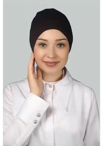 Altobeh Hazır Pratik Geçmeli Uzun Boru Tesettür Bonesi Koyu Kahverengi - Rahat ve Şık Tasarım