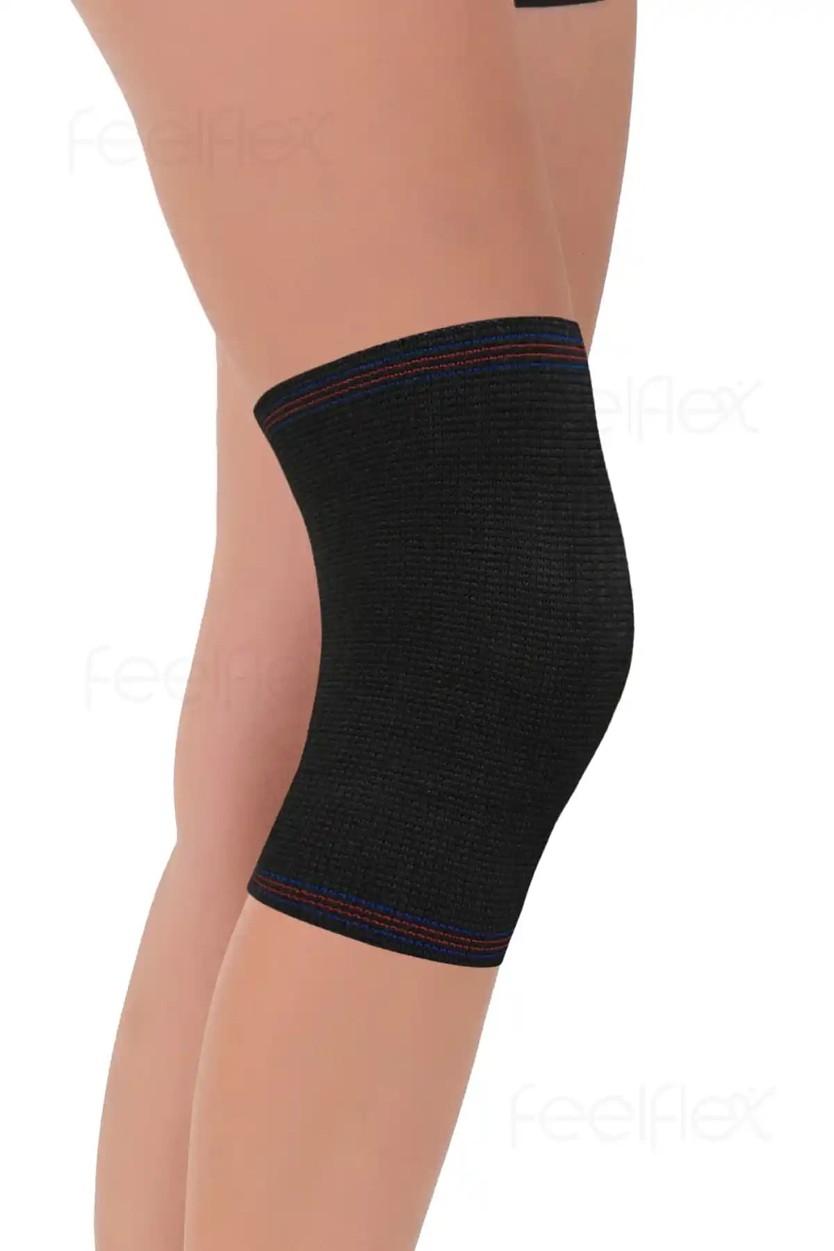 Feelflex Siyah Yün Dizlik Kompresyon İçlikleri Diz Sağlığını Koruyan Konforlu Tasarım