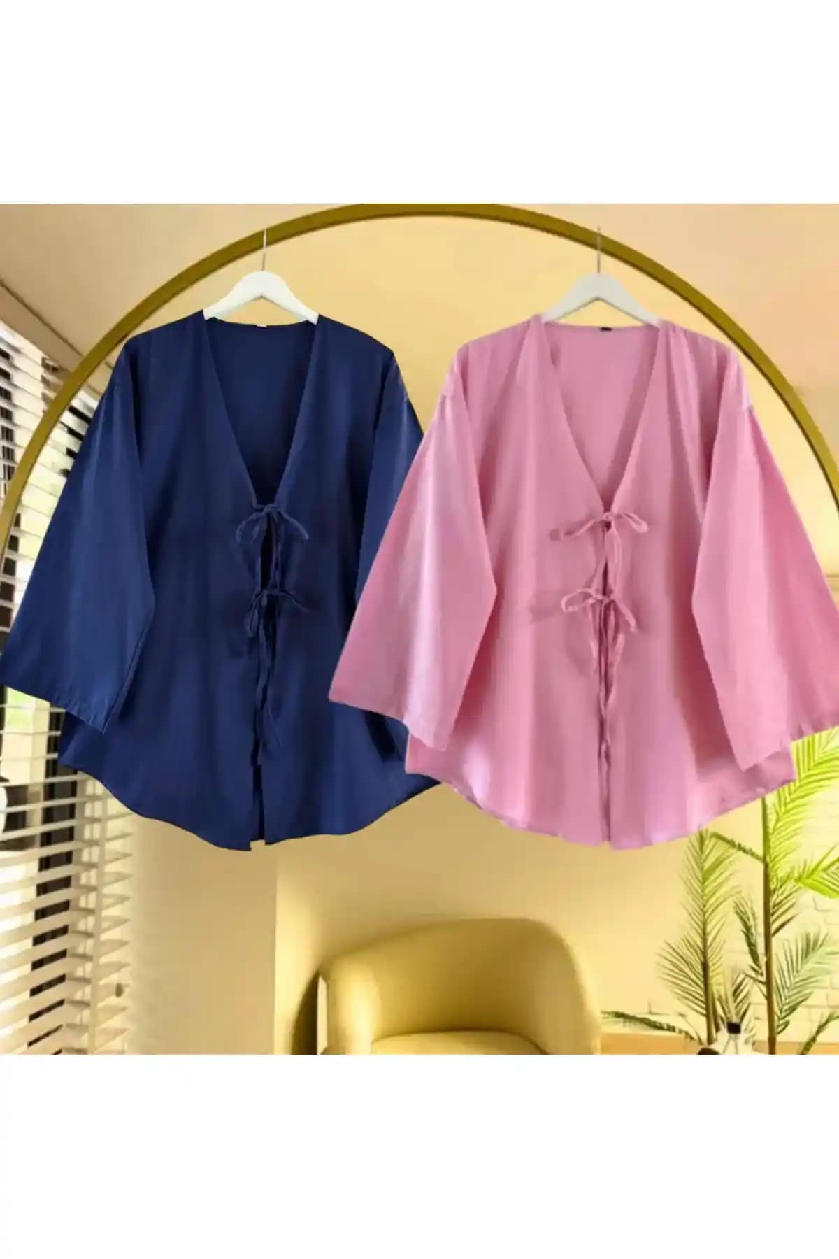 Good&Dess Önü Bağlamalı Tunik Kimono 2'li Set Modern ve Rahat Tasarım