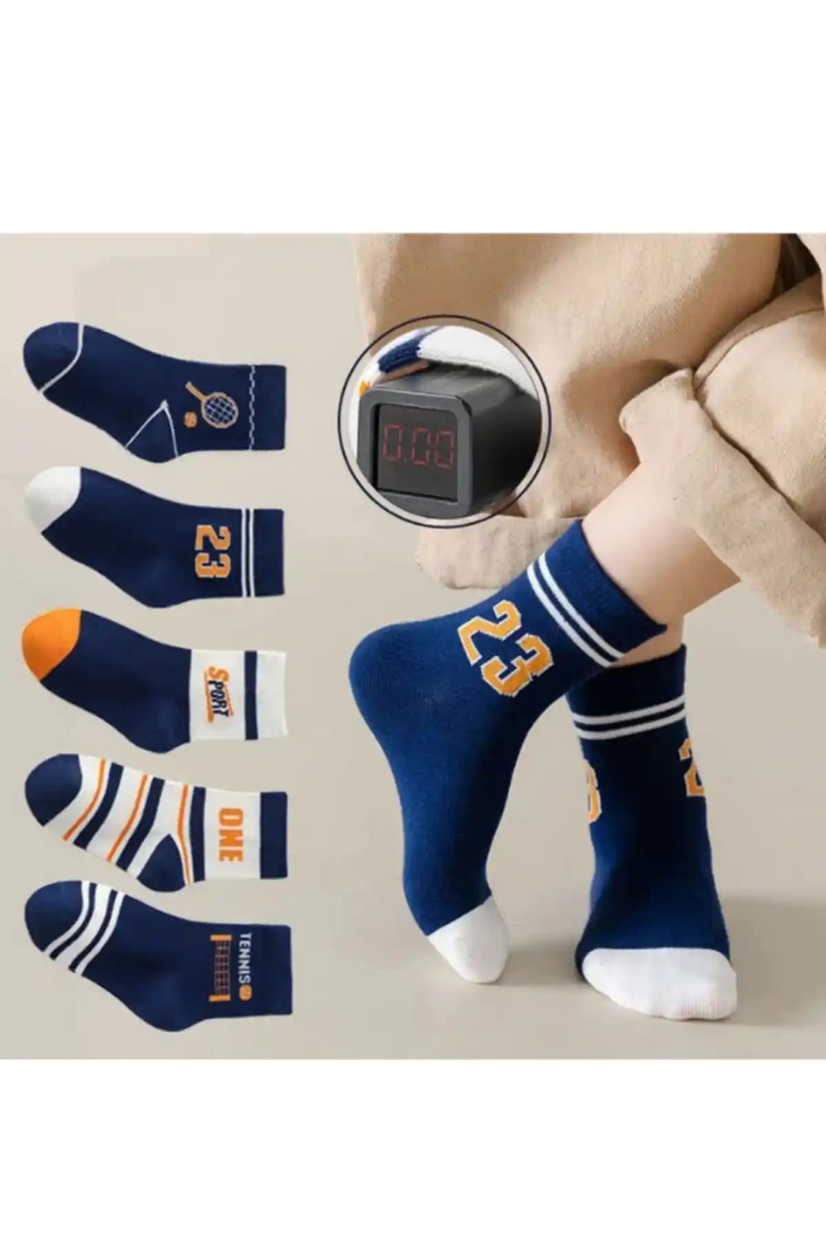 Hobins Sportswear Çocuk ve Bebek İçin Desenli Konforlu Çorap Koleksiyonu