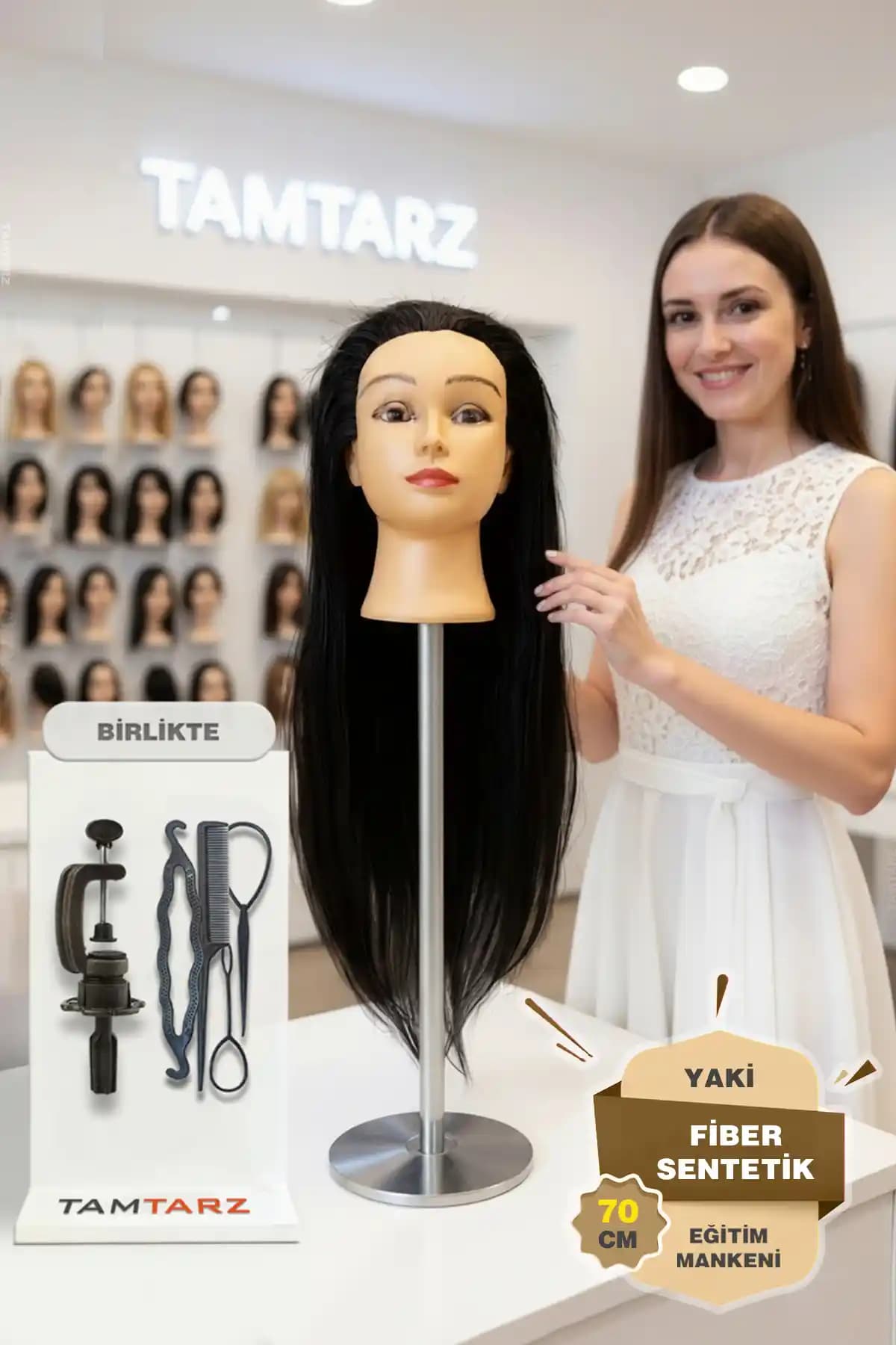 İnter Kuaför Eğitim Mankeni: Dayanıklı ve Gerçekçi Tasarımıyla Profesyonel Kullanım İçin